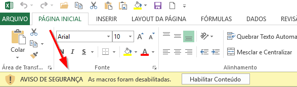 Habilitar Macro no Excel