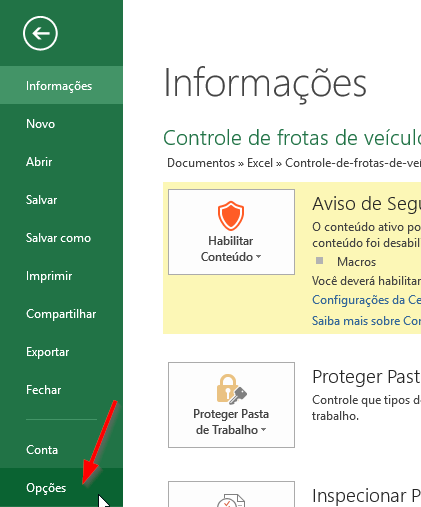 Habilitar Macro no Excel