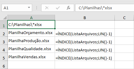 Listar Arquivos de Uma Pasta no Excel