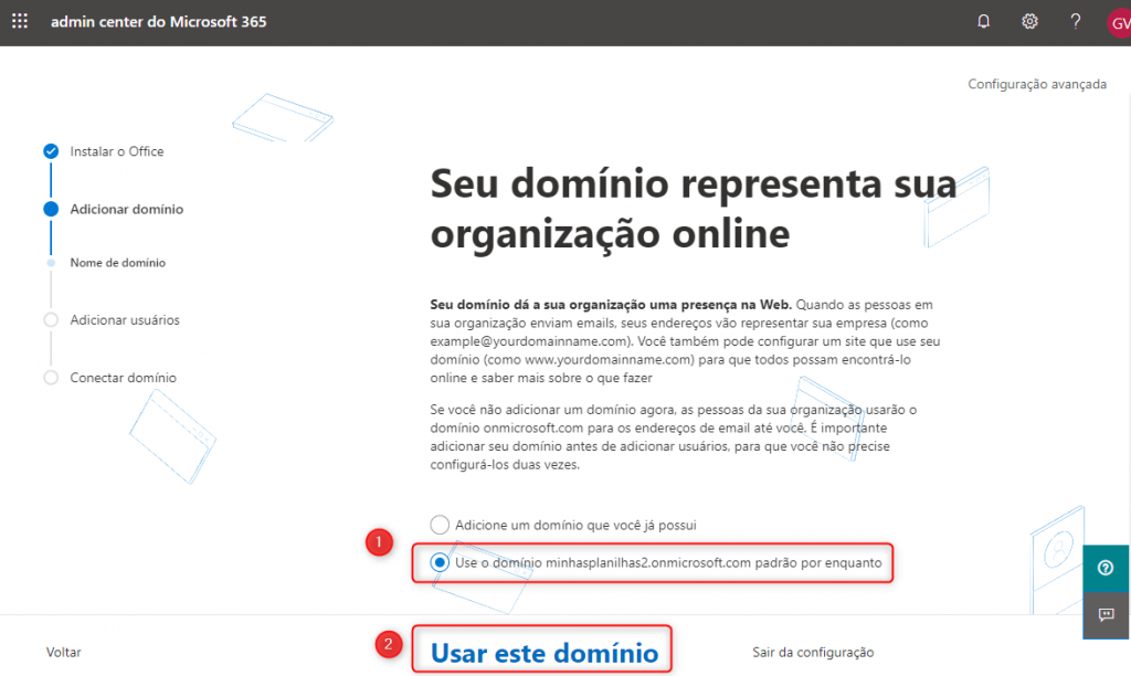 Configuração Office 365